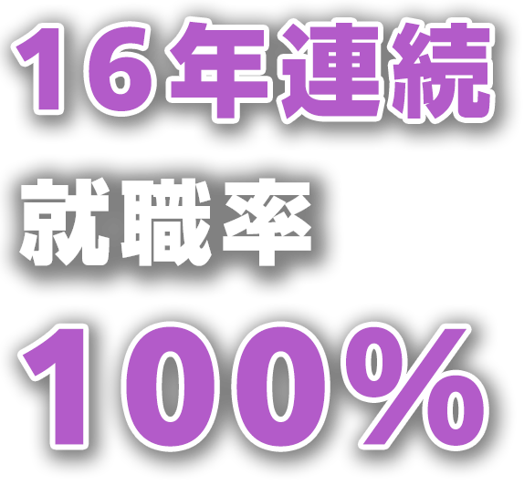 16年連続就職率100％